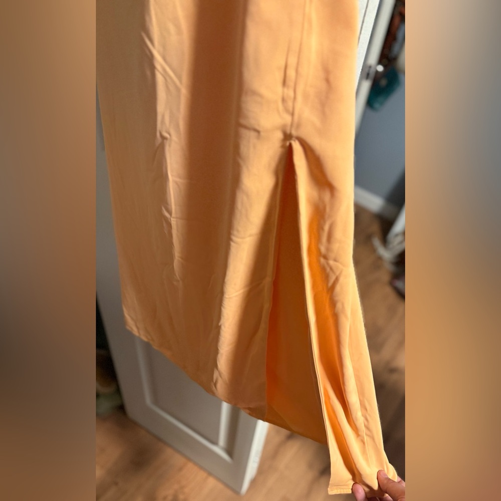 Abercrombie & Fitch Peach Midi Dress - Picture 6 of 7